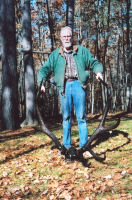 Quentin Ruprecht holding antlers