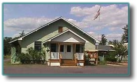 Barnes Town Hall on County Highway 'Y'