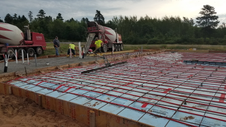 Pouring the slab
